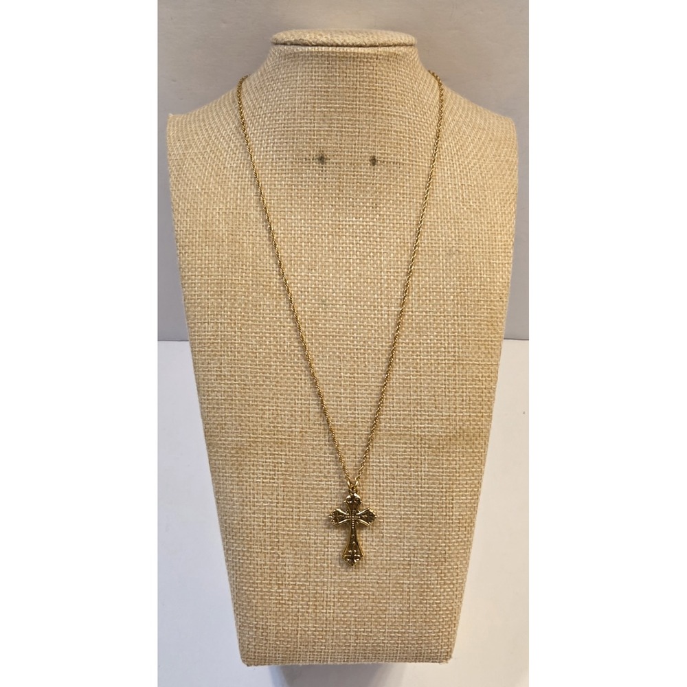 Vintage The Vatican Library Collection Cross Pendant Necklace 18"